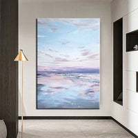 Hand Painted Oil Painting Hand Painted Landscape Sky Colorful Clouds Paintings Wall Art Artwork For Bedroom