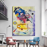 Wassily Kandinsky Bicycle Red Blue 1925 Hand Painted Oil Painting Modern Abstract