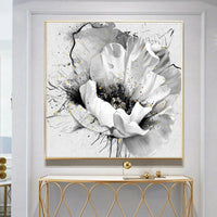 Hand-Painted Hand Painted Oil Painting Modern Retro Flower Abstracts Home