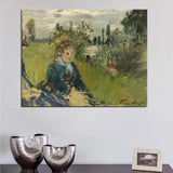 Hand Painted Claude Monet At the Meadow Vetheuil 1881Impression Art Oil Painting