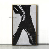 Hand Painted Abstract Modern Art Abstract Painting Canvas Painting Black and White Abstract Canvas Art