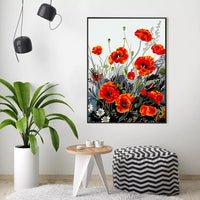 DIY Painting By Numbers Flower DIY Drawing Canvas Hand Painted Oil Painting By Numbers Home Decoration