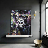 Hand Painted Canvas Cool Gorilla Animal Abstract Morden Hand Painted Oil Painting On Canvas Art Decor