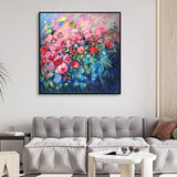 Beautiful Flowers Abstract Oil Painting Hand Painted Wall Art Modern Aesthetic Oil Painting On Canvas