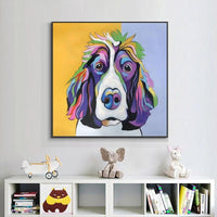 Hand Painted Animal Oil Painting Pet Dog Modern ative ping