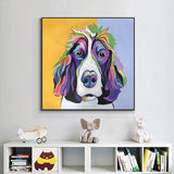 Hand Painted Animal Oil Painting Pet Dog Modern ative ping