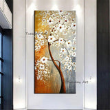 Hand Painted Oil Painting 3D Knife Flower Landscape Abstract Wall Arts Modern On Canvas Unframe