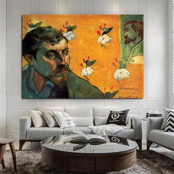 Hand Painted Art Oil Painting Paul Gauguin Self Portrait Impressionism People Abstract Landscape Decor