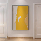 Oversized Hand Painted Minimalist Texture Painting Yellow White Knife Painting Original Canvas Art Wall Art Abstract