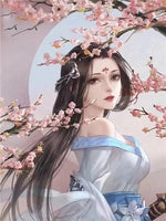 DIY Oil Painting By Numbers Japanese Woman Drawing On Canvas HandPainted Art Gift DIY Pictures Girl Figure Kits Home Decor