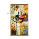 Ballet girl picture Hand Painted Figure On Canvas Hand Painted Texture Thick Dancing Girl Oil Painting