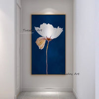 Hand Painted Oil Painting On Canvas Modern Flower Abstract