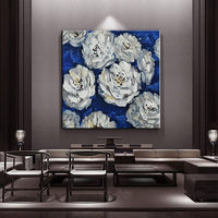 Hand Painted Oil Paintings Abstract Flower On Canvas Wall Art Wall Adornment Painting For Live Room