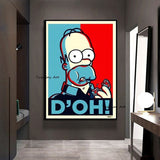 Pop Art Oil Paintings Hand Painted Cartoon Characters On Canvas Abstract Posterss