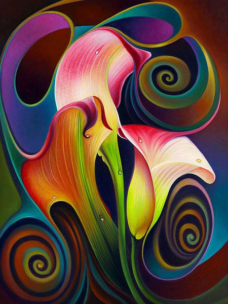 DIY Oil Painting By Number Landscape For Adults Painting By Numberss Abstract Flower Acrylic Paint Home Decoration DIY Gift