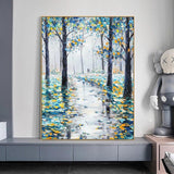 Abstract Modern Landscape Hand Painted Forest Canvas Oil Paintings On Wall Art Tree As