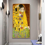 Hand Painted Classic Gustav Klimt kiss Abstract Oil Painting on Canvas Modern Arts