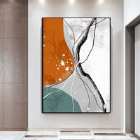 Hand Painted Lines Abstract Art Oil Painting Canvas Decorationrs