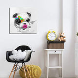 Design New Oil Painting Decor Hand Painted Cute Cartoon Dog Wall Art Painting Abstract Animal Pet Decorative