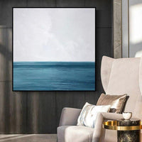 Blue and White Landscape Modern Style Abstract Paintings Poster Canvas Art