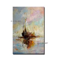 Hand Painted Abstract Colourful Oil Paintings On Canvas For Office Hand Painted Modern Wall Art