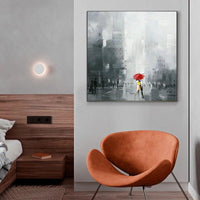 Wall Paintings Hand Painted City Landscape Oil Painting on Canvas Modern Abstract Art