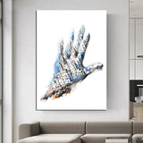 Hand Painted Oil Painting Art Canvas Simple and Cool Abstract Street Art Painting On the