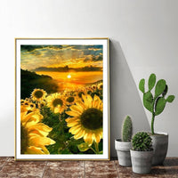 DIY Diamond Painting Sunflower Full Sqaure Rhinestone Kit Diamond Flower Home Decoration