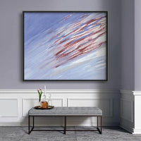 Modern Abstract Oil Paintings Hand Painted Fashion Color Purple Dream and Wall Art Decoration As