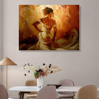 Abstract Hand Painted Sexy Women Portrait Canvas Oil Painting Lady