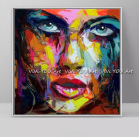 Nielly Style Francoise Hand Painted Pop Art Marilyn Monroe Kinfe Face painting Modern Canvas Painting Wall Art pictures