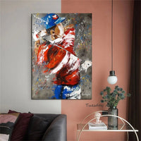 Oil Paintings Hand Painted Modern Fashion Graffiti Street Pop Art Characters Poster Canvas Room