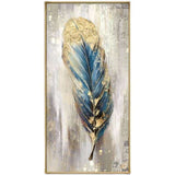Handmade Modern Abstract Oil Painting Canvas Painting Golden feather (hand painted)