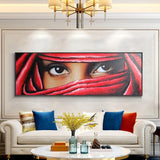 Indian Women Eyes Painting Hand Painted Oil Painting On Canvas Abstract Thick Texture Wall Ar