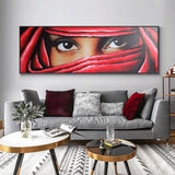 Indian Women Eyes Painting Hand Painted Oil Painting On Canvas Abstract Thick Texture Wall Ar