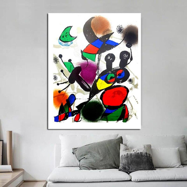 Joan Miró Litografia Wall Art HQ Canvas Print Painting FRAME AVAILABLE