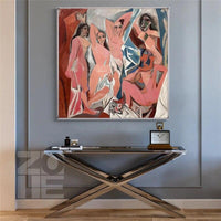 Les Demoiselles d'Avignon 1907 Pablo Picasso HQ Canvas Print Painting Famous Artwork