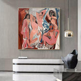 Les Demoiselles d'Avignon 1907 Pablo Picasso HQ Canvas Print Painting Famous Artwork