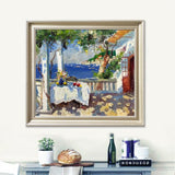 Mediterranean Island Coffee Table oil painting (hand painted)