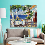 Mediterranean Island Coffee Table oil painting (hand painted)