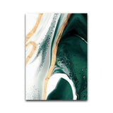 Abstract Wall Modern Style Green Texture Painting Contemporary HQ Canvas Print