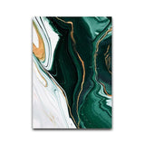 Abstract Wall Modern Style Green Texture Painting Contemporary HQ Canvas Print