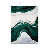 Abstract Wall Modern Style Green Texture Painting Contemporary HQ Canvas Print
