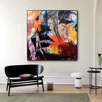 Modern Abstract Graffiti Face Eye Street Art Picture HQ Canvas Print Wall Art