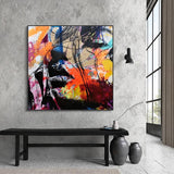 Modern Abstract Graffiti Face Eye Street Art Picture HQ Canvas Print Wall Art