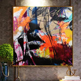 Modern Abstract Graffiti Face Eye Street Art Picture HQ Canvas Print Wall Art