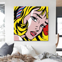 Lichtenstein Modern Beauty Avatar HQ Canvas Print Painting FRAME AVAILABLE