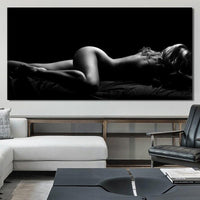 Modern Body Art Sexy Body Nude Women HQ Canvas Print Wall Art