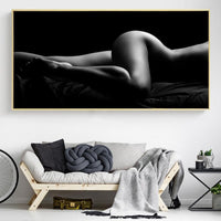 Modern Body Art Sexy Body Nude Women HQ Canvas Print Wall Art