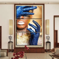 3 Panel Modern Lady Print Canvas Painting Wall Art Home Decor WITH FRAME HQ Canvas Print